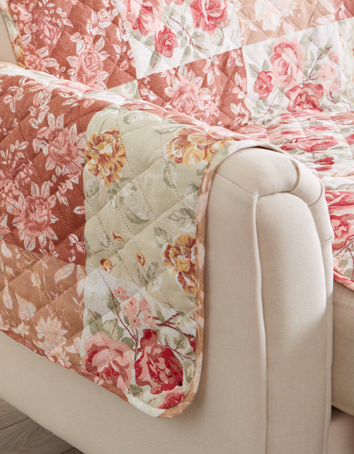 Load image into Gallery viewer, Reversible Floral Patchwork Furniture Protector - Maribel Collection
