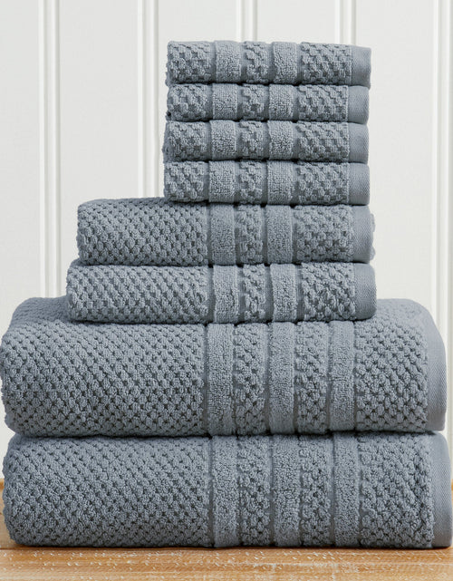 Load image into Gallery viewer, 100% Cotton Checkered Jacquard Bath Towel Set - Giuliana Collection
