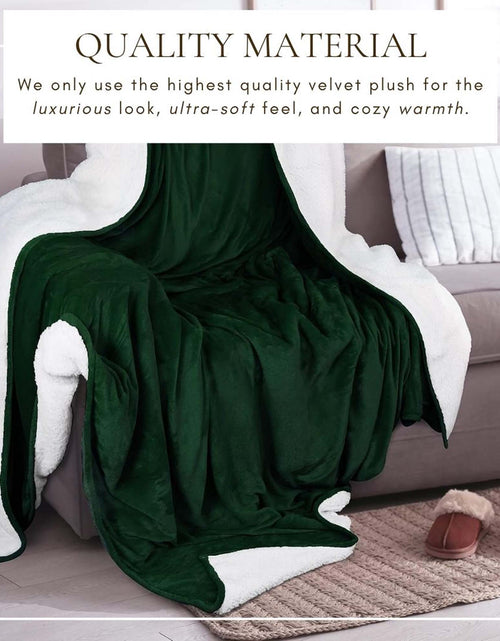 Load image into Gallery viewer, Velvet Plush Sherpa Bed Blanket - Sherpa Fleece Collection
