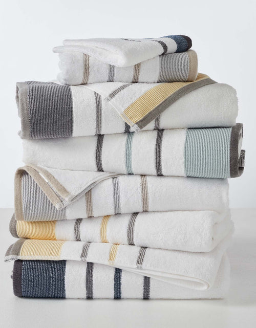 Load image into Gallery viewer, Decorative Cotton Stripe Bath Towel Set - Noelle Collection
