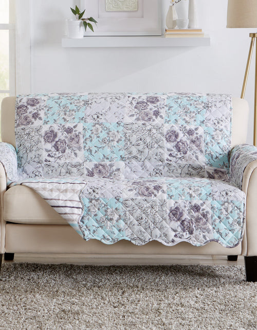 Load image into Gallery viewer, Reversible Floral Patchwork Furniture Protector - Maribel Collection
