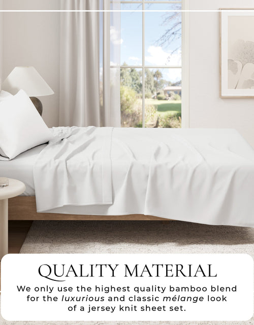Load image into Gallery viewer, Viscose from Bamboo &amp; Cotton Blend Jersey Knit Sheets

