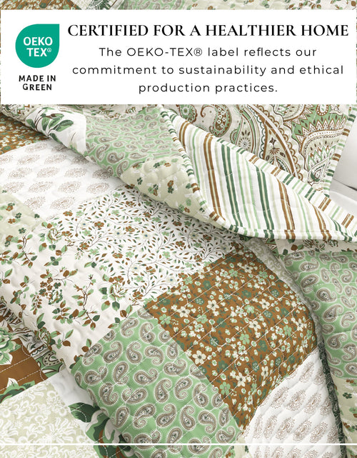 Load image into Gallery viewer, Floral Patchwork Quilt Set - Damia Collection
