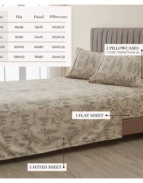 Load image into Gallery viewer, Lodge Printed Sheet Set - Mountain Ridge Collection
