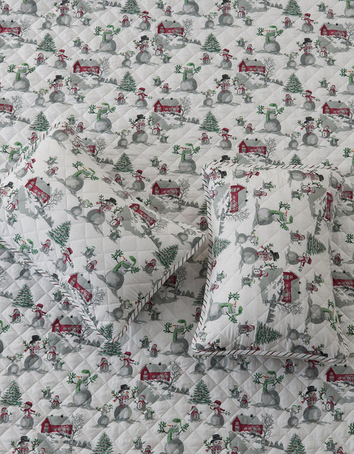 Load image into Gallery viewer, Holiday Printed Quilt - Alfie Collection
