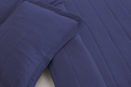 Textured Striped Quilt Set - Ellie Collection