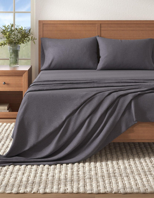 Load image into Gallery viewer, Heathered Solid Cotton Blend Flannel Sheet Set - Anders Collection
