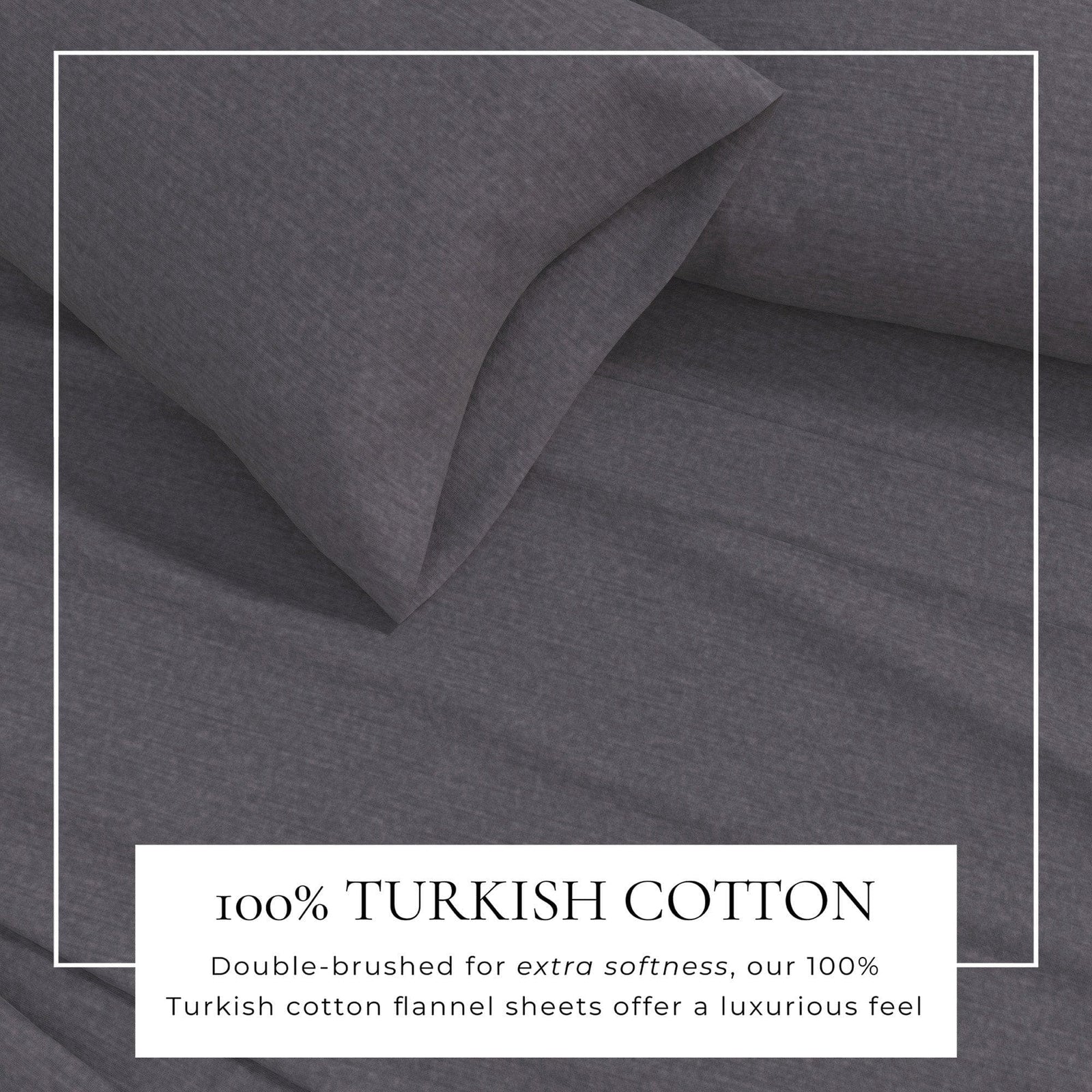 Heathered Solid Cotton Blend Flannel Sheet Set - Anders Collection