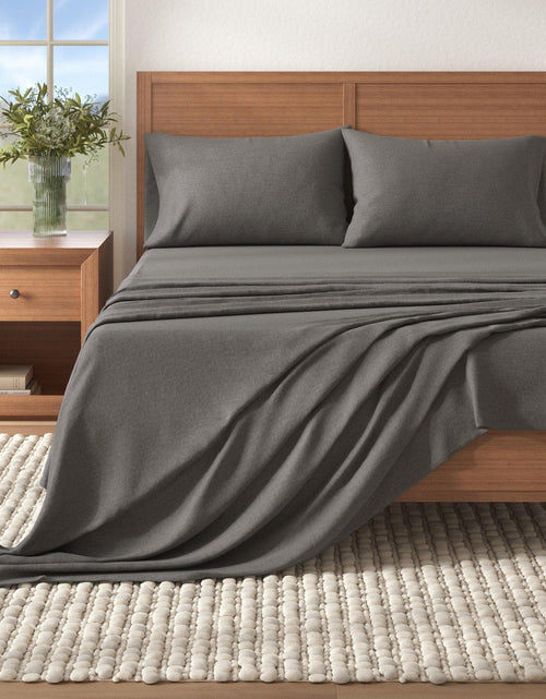 Load image into Gallery viewer, Heathered Solid Cotton Blend Flannel Sheet Set - Anders Collection
