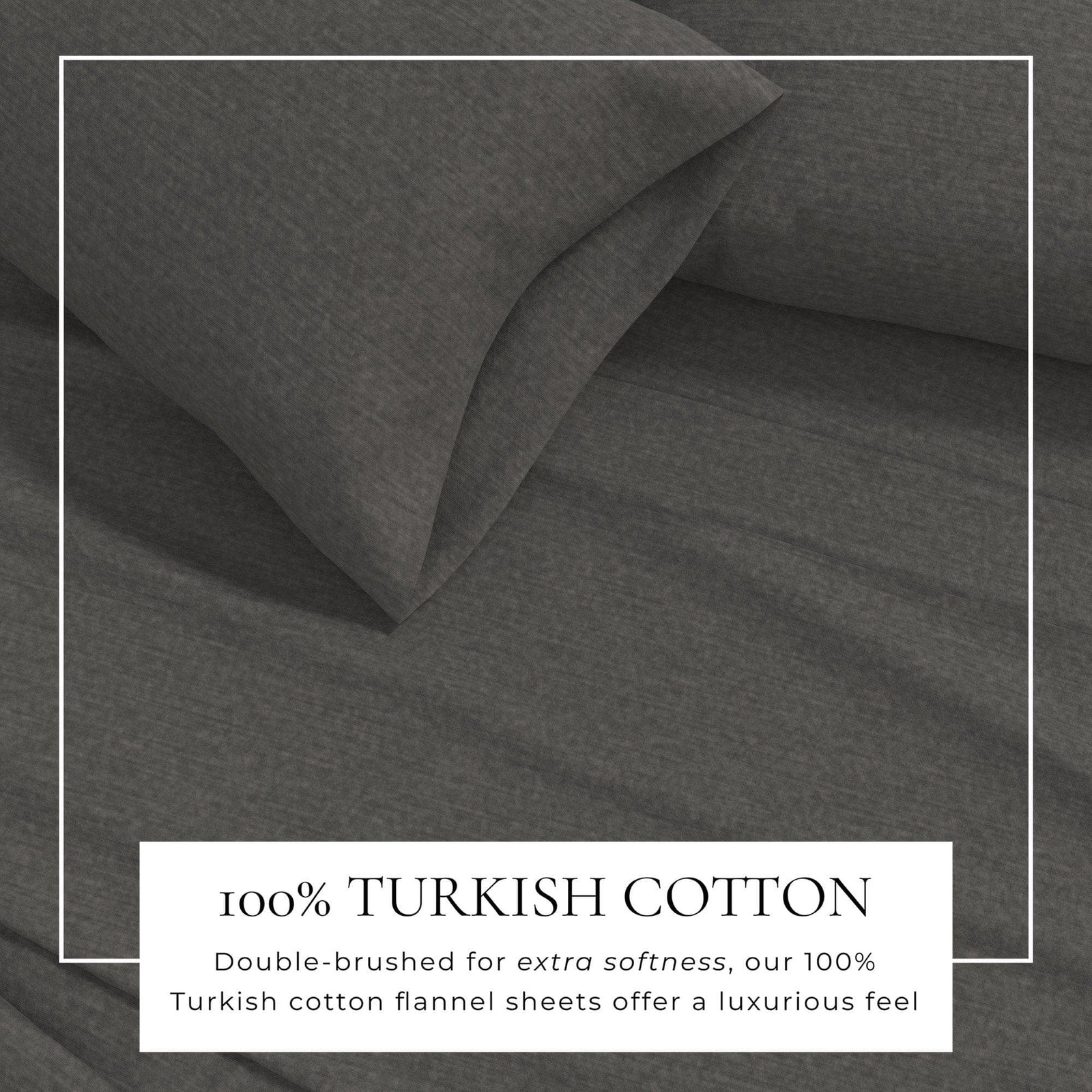 Heathered Solid Cotton Blend Flannel Sheet Set - Anders Collection