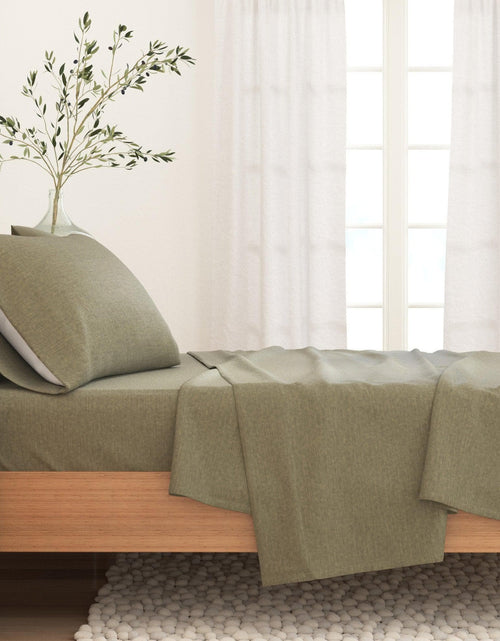 Load image into Gallery viewer, Heathered Solid Cotton Blend Flannel Sheet Set - Anders Collection
