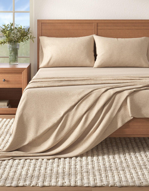 Load image into Gallery viewer, Heathered Solid Cotton Blend Flannel Sheet Set - Anders Collection
