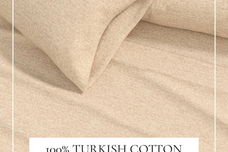 Heathered Solid Cotton Blend Flannel Sheet Set - Anders Collection