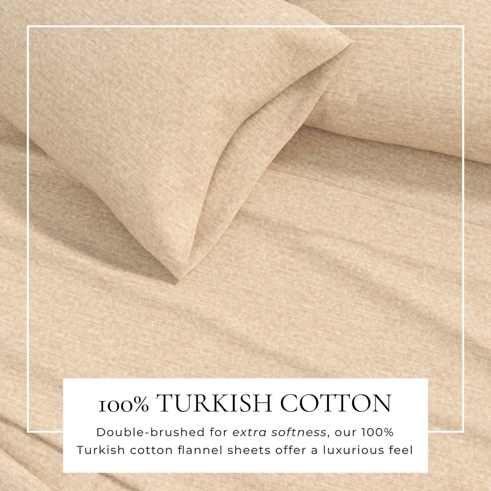 Heathered Solid Cotton Blend Flannel Sheet Set - Anders Collection