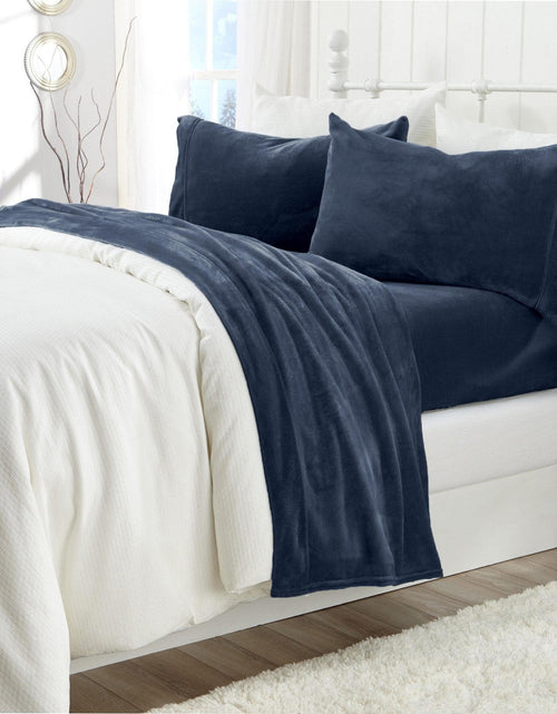 Load image into Gallery viewer, Solid Jewel-Toned Plush Sheet - Velvet Luxe Collection
