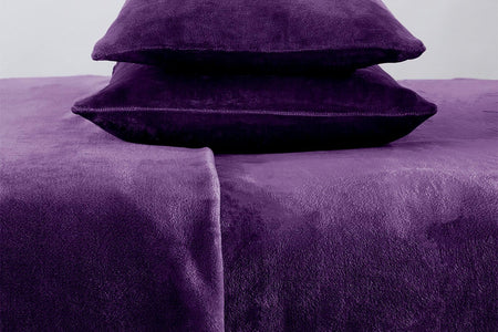 Solid Jewel-Toned Plush Sheet - Velvet Luxe Collection