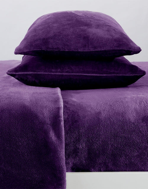 Load image into Gallery viewer, Solid Jewel-Toned Plush Sheet - Velvet Luxe Collection
