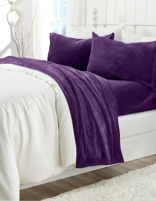Load image into Gallery viewer, Solid Jewel-Toned Plush Sheet - Velvet Luxe Collection
