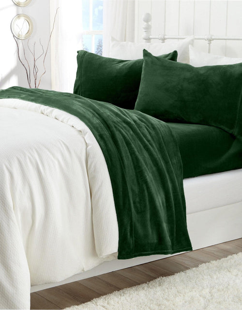 Load image into Gallery viewer, Solid Jewel-Toned Plush Sheet - Velvet Luxe Collection
