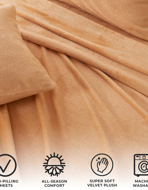 Load image into Gallery viewer, Solid Jewel-Toned Plush Sheet - Velvet Luxe Collection
