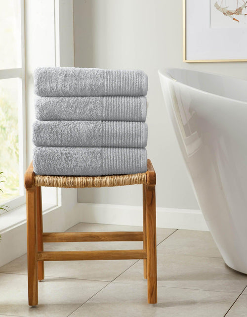Load image into Gallery viewer, 4 Pack Cotton Bath Towels - Kasper Collection
