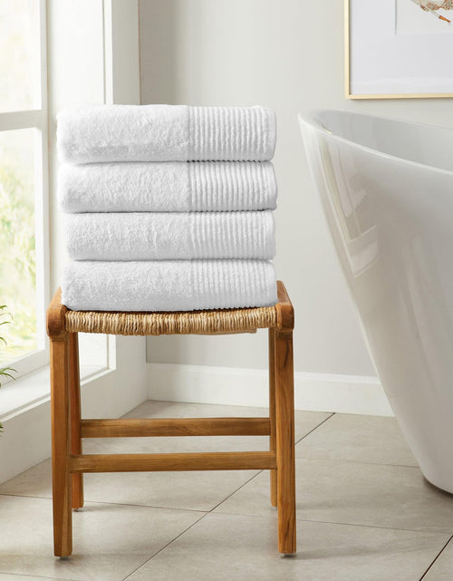Load image into Gallery viewer, 4 Pack Cotton Bath Towels - Kasper Collection
