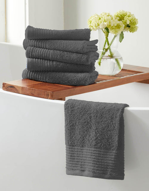 Load image into Gallery viewer, 6 Pack Cotton Hand Towels - Kasper Collection
