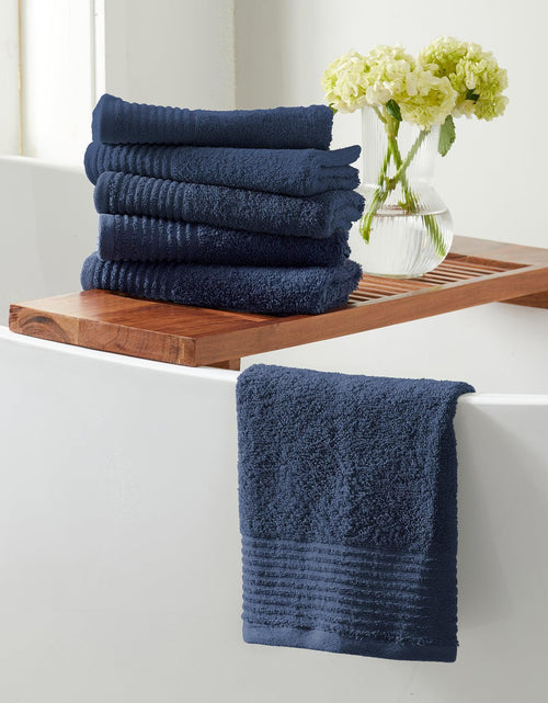 Load image into Gallery viewer, 6 Pack Cotton Hand Towels - Kasper Collection
