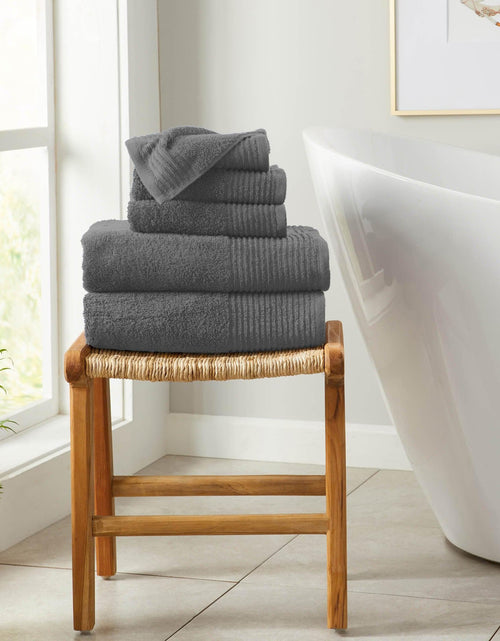 Load image into Gallery viewer, 6 Piece Set Cotton Bath Towels - Kasper Collection

