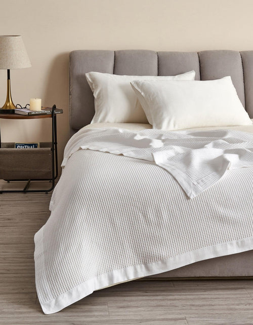 Load image into Gallery viewer, 100% Cotton Small Waffle Weave Blanket - Hazel Collection
