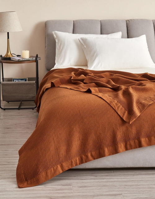Load image into Gallery viewer, 100% Cotton Small Waffle Weave Blanket - Hazel Collection
