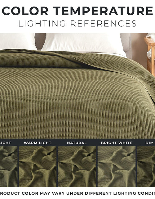 Load image into Gallery viewer, 100% Cotton Small Waffle Weave Blanket - Hazel Collection
