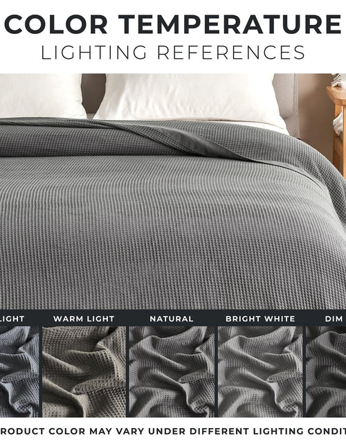 Load image into Gallery viewer, 100% Cotton Small Waffle Weave Blanket - Hazel Collection
