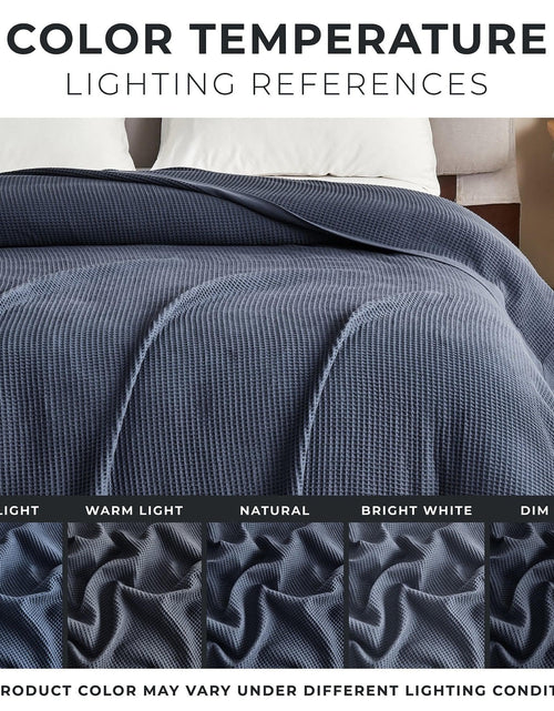 Load image into Gallery viewer, 100% Cotton Small Waffle Weave Blanket - Hazel Collection
