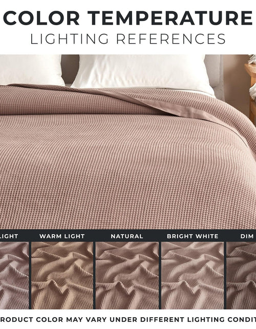 Load image into Gallery viewer, 100% Cotton Small Waffle Weave Blanket - Hazel Collection
