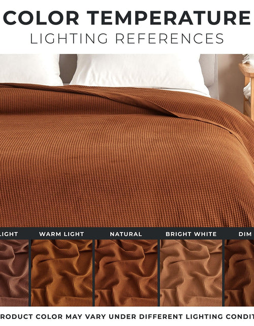 Load image into Gallery viewer, 100% Cotton Small Waffle Weave Blanket - Hazel Collection

