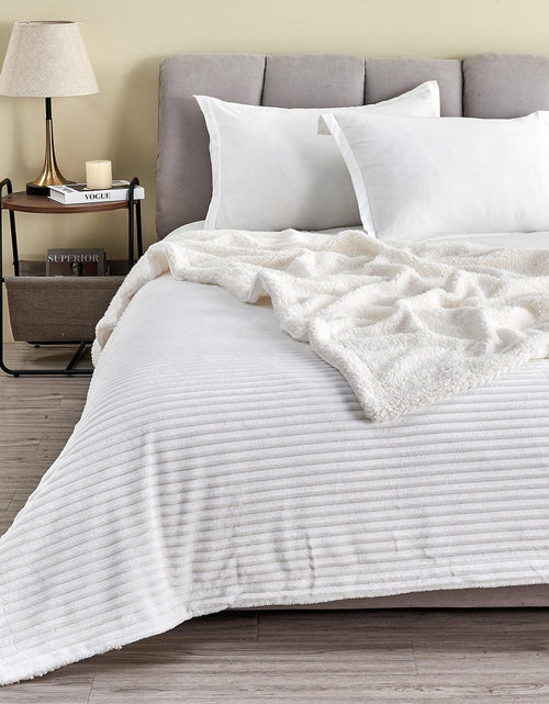 Load image into Gallery viewer, Ribbed Sherpa Throw Blanket - Corduroy Collection
