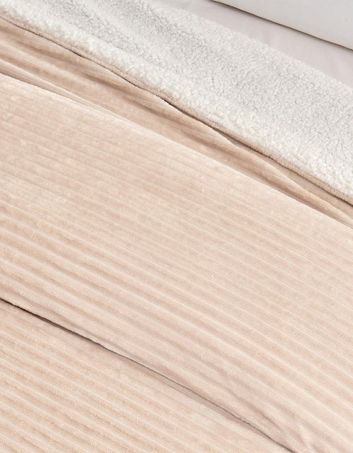 Load image into Gallery viewer, Ribbed Sherpa Throw Blanket - Corduroy Collection
