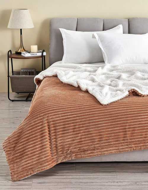 Load image into Gallery viewer, Ribbed Sherpa Throw Blanket - Corduroy Collection
