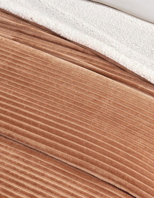Load image into Gallery viewer, Ribbed Sherpa Throw Blanket - Corduroy Collection
