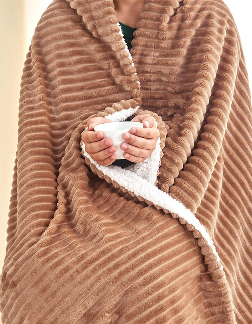 Load image into Gallery viewer, Ribbed Sherpa Throw Blanket - Corduroy Collection
