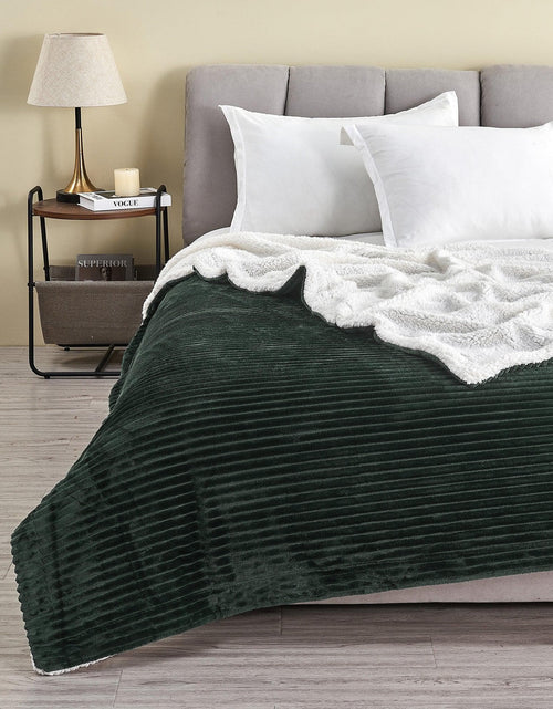 Load image into Gallery viewer, Ribbed Sherpa Throw Blanket - Corduroy Collection
