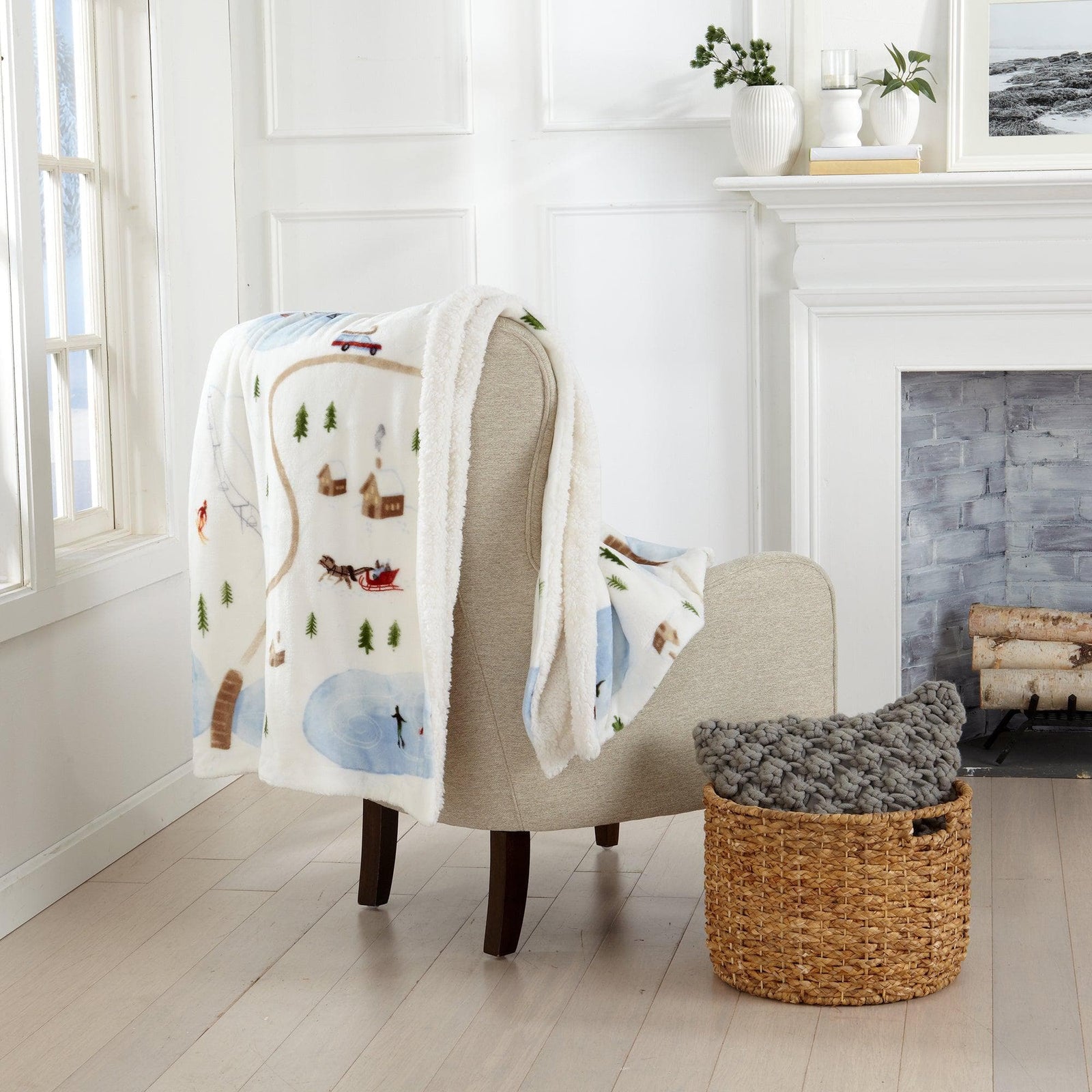 Sherpa Throw Blanket - Hudson Collection