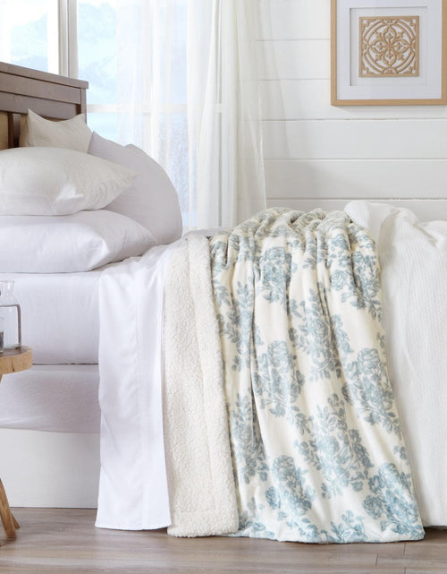 Load image into Gallery viewer, Velvet Plush Sherpa Luxury Bed Blanket - Cielo Collection
