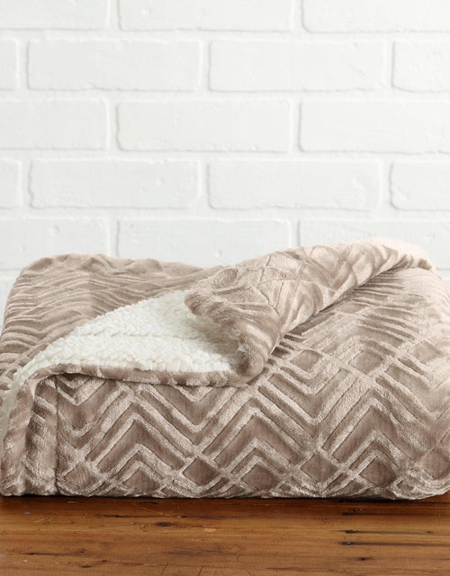 Load image into Gallery viewer, Velvet Plush Sherpa Luxury Bed Blanket - Cielo Collection

