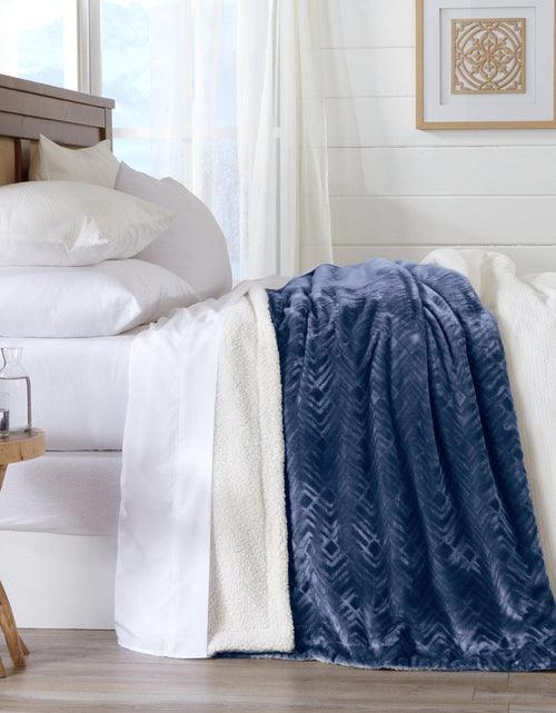 Load image into Gallery viewer, Velvet Plush Sherpa Luxury Bed Blanket - Cielo Collection
