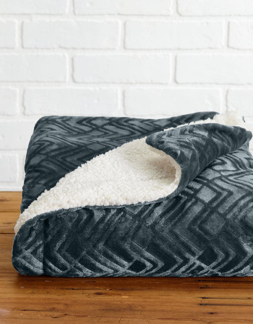Load image into Gallery viewer, Velvet Plush Sherpa Luxury Bed Blanket - Cielo Collection
