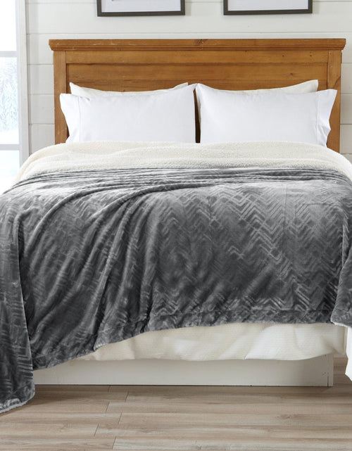 Load image into Gallery viewer, Velvet Plush Sherpa Luxury Bed Blanket - Cielo Collection
