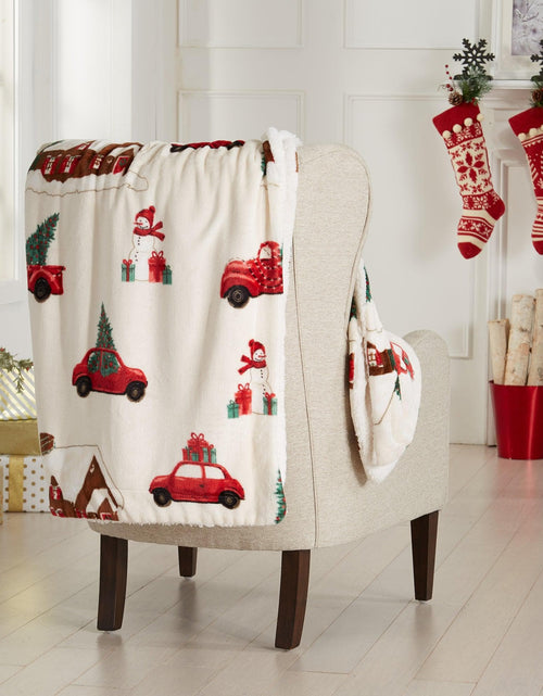 Load image into Gallery viewer, Holiday Sherpa Throw - Esmay Collection
