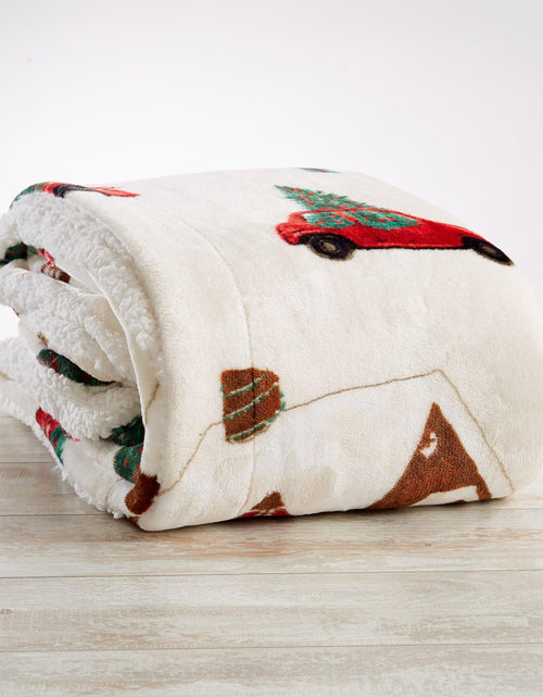 Load image into Gallery viewer, Holiday Sherpa Throw - Esmay Collection

